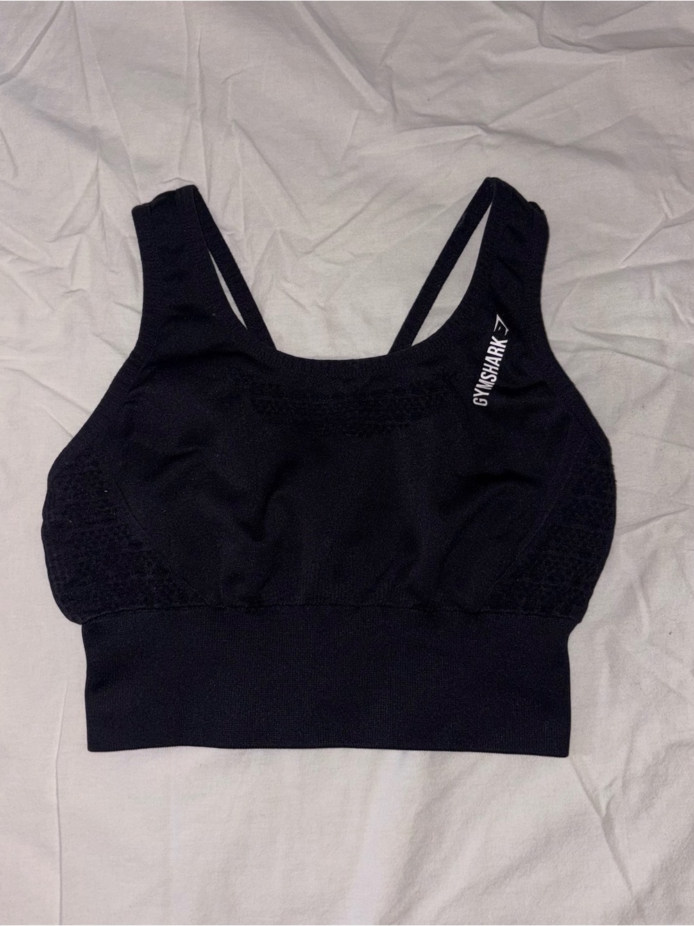 Gymshark Black Seamless Double-Strap Sports Bra